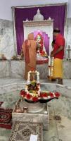 H.H. Swamiji at Girirajeshwari Temple, Samvit Dham, Jodhpur